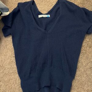 Anthropologie sparrow blue knit top small